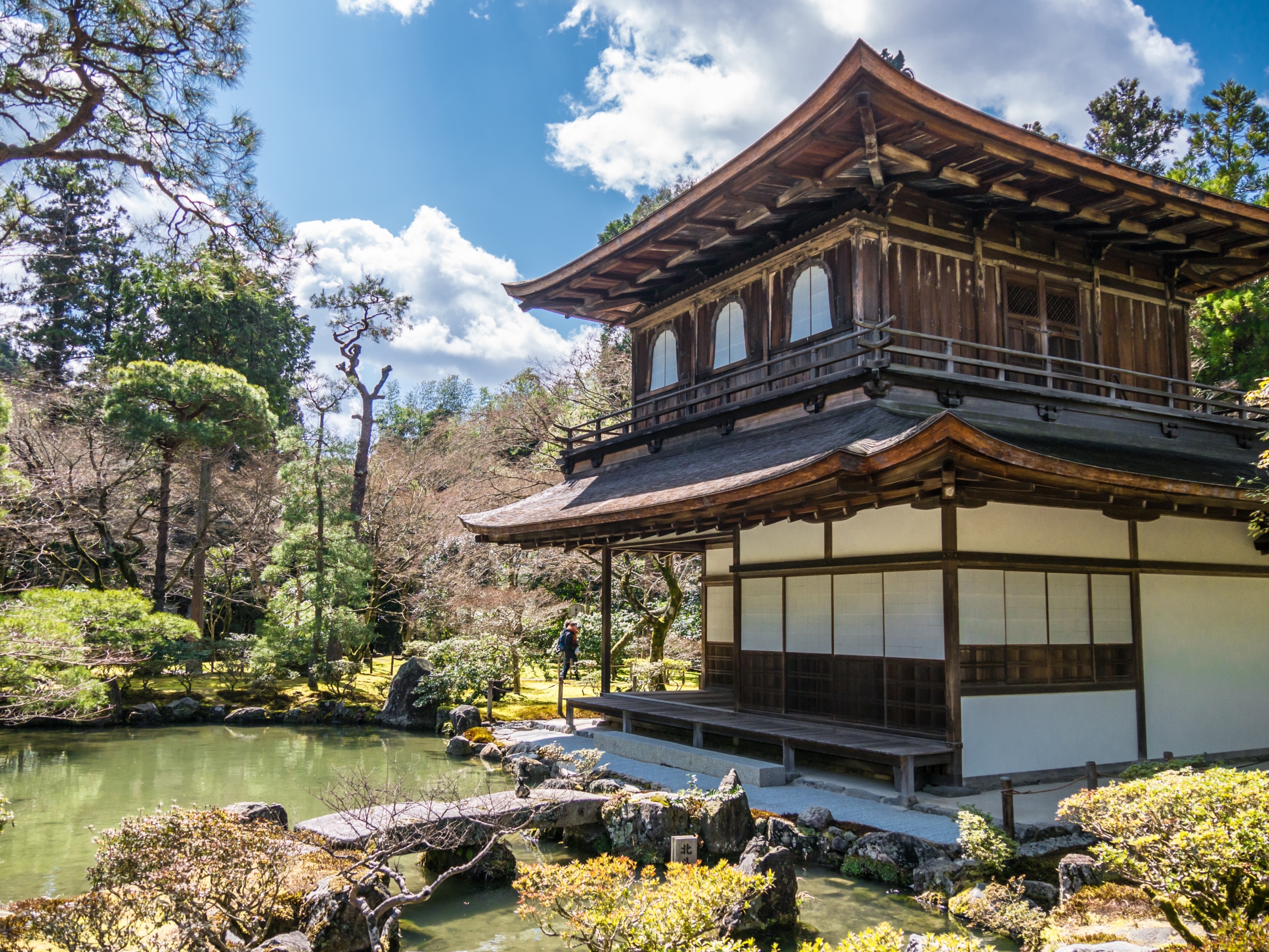 Closeup shot of Ginkaku-ji Temple in Kyoto, Japan
