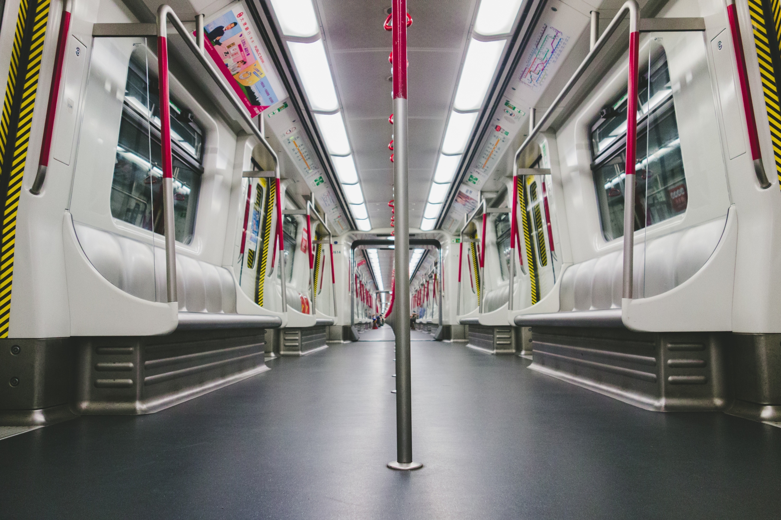 Subway train interior