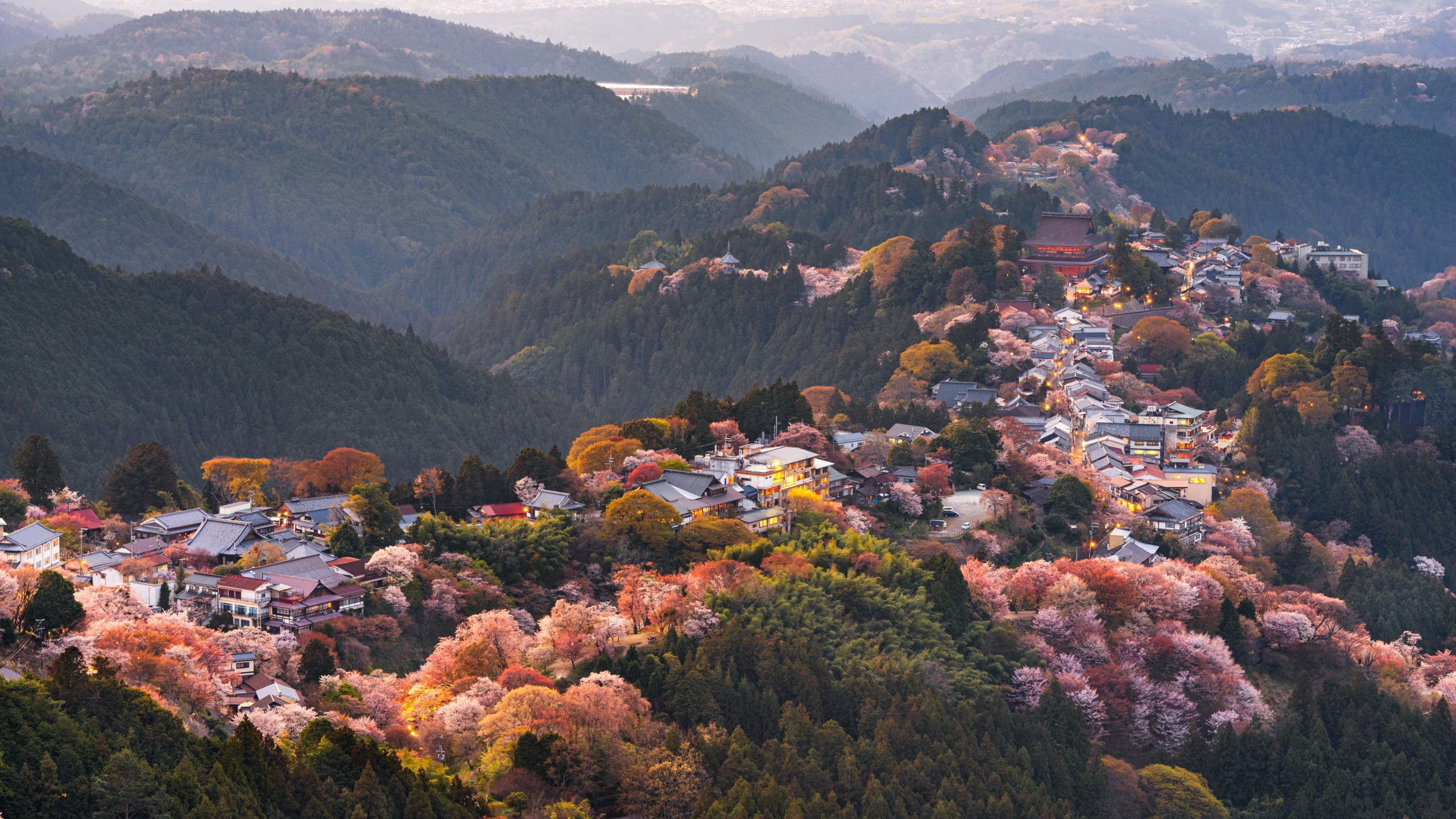 Yoshinoyama, Nara, Japan in Spring