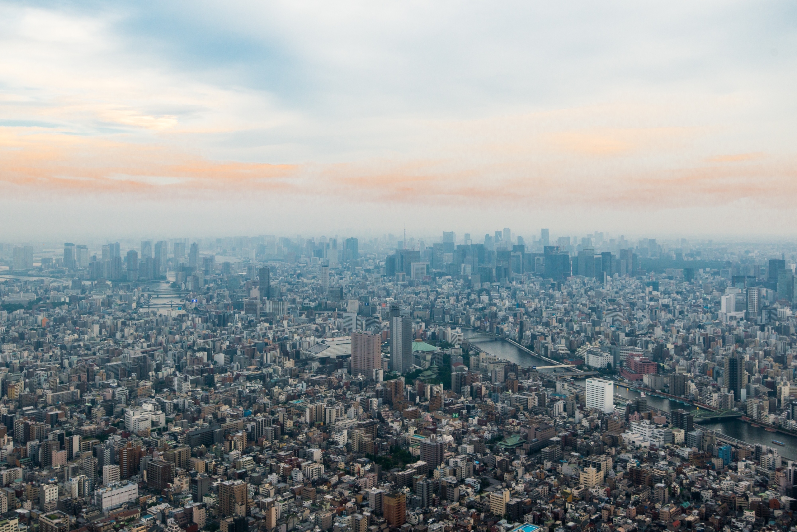 View of Japan from high above